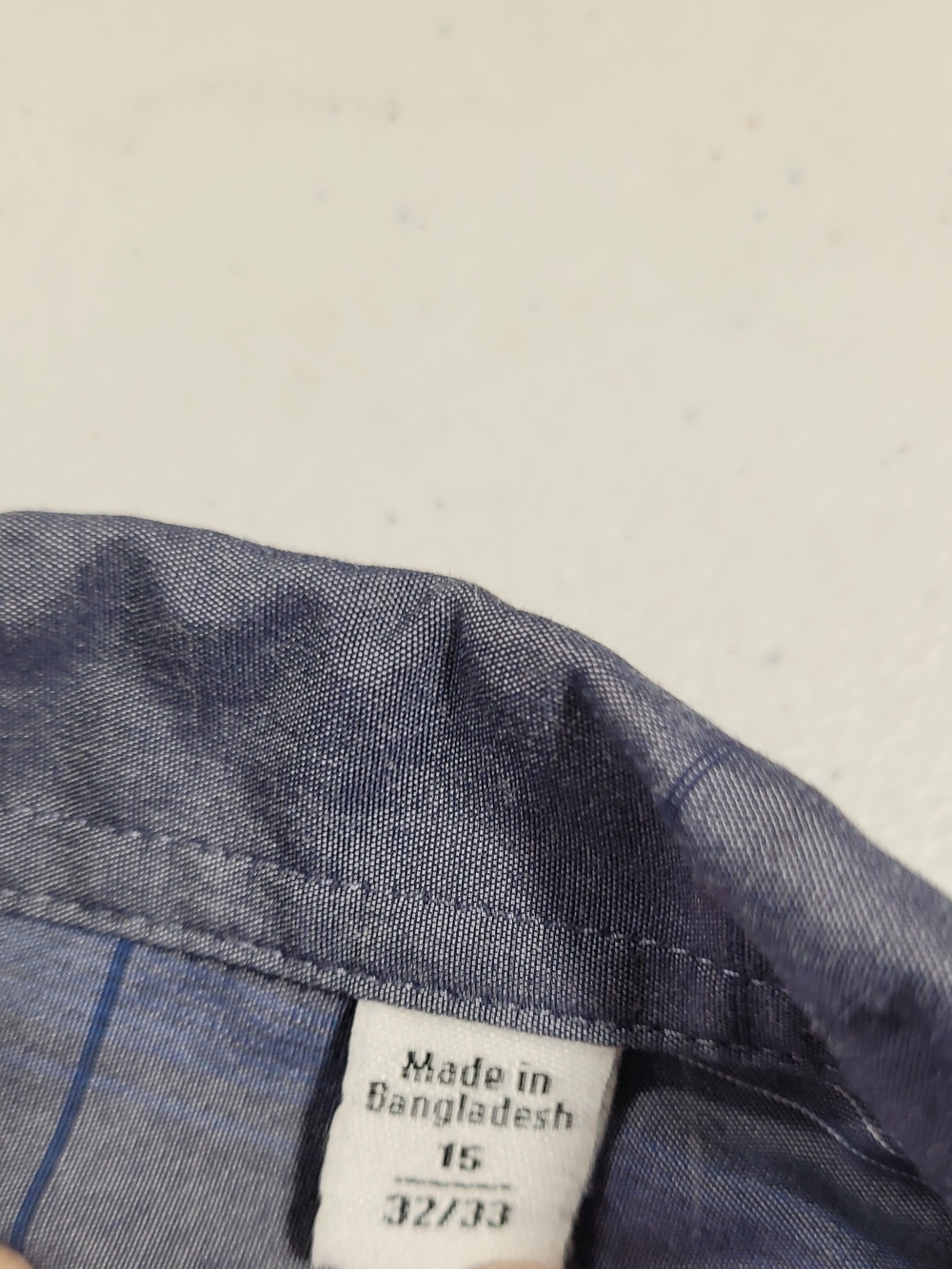 Calvin Klein Gray and Blue Plaid Long-Sleeve Button-Down Shirt - Picture 4 of 5